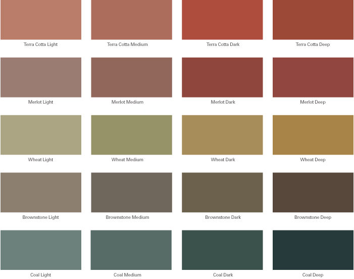 Concrete Color Chart | Van Horn Concrete | Waterford, MI - fivefortwentycolorcard